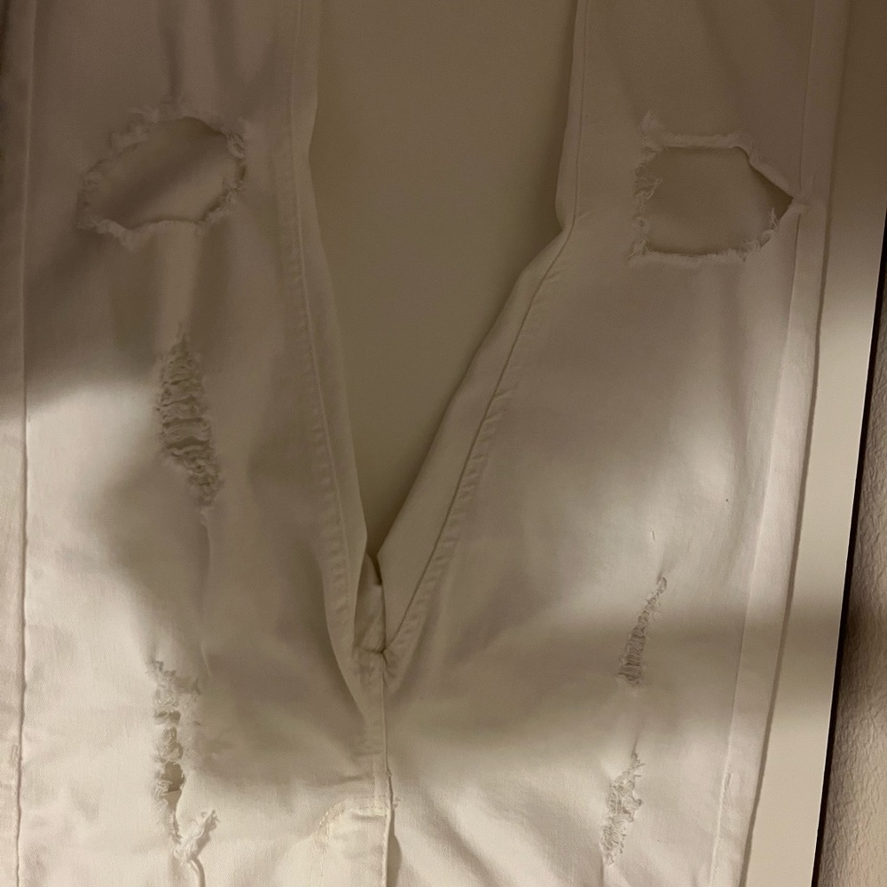 white ripped jeans